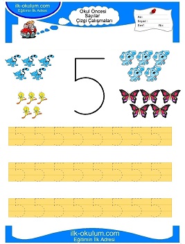 Çocuklar İçin Çizgi Çalışma Sayfaları 